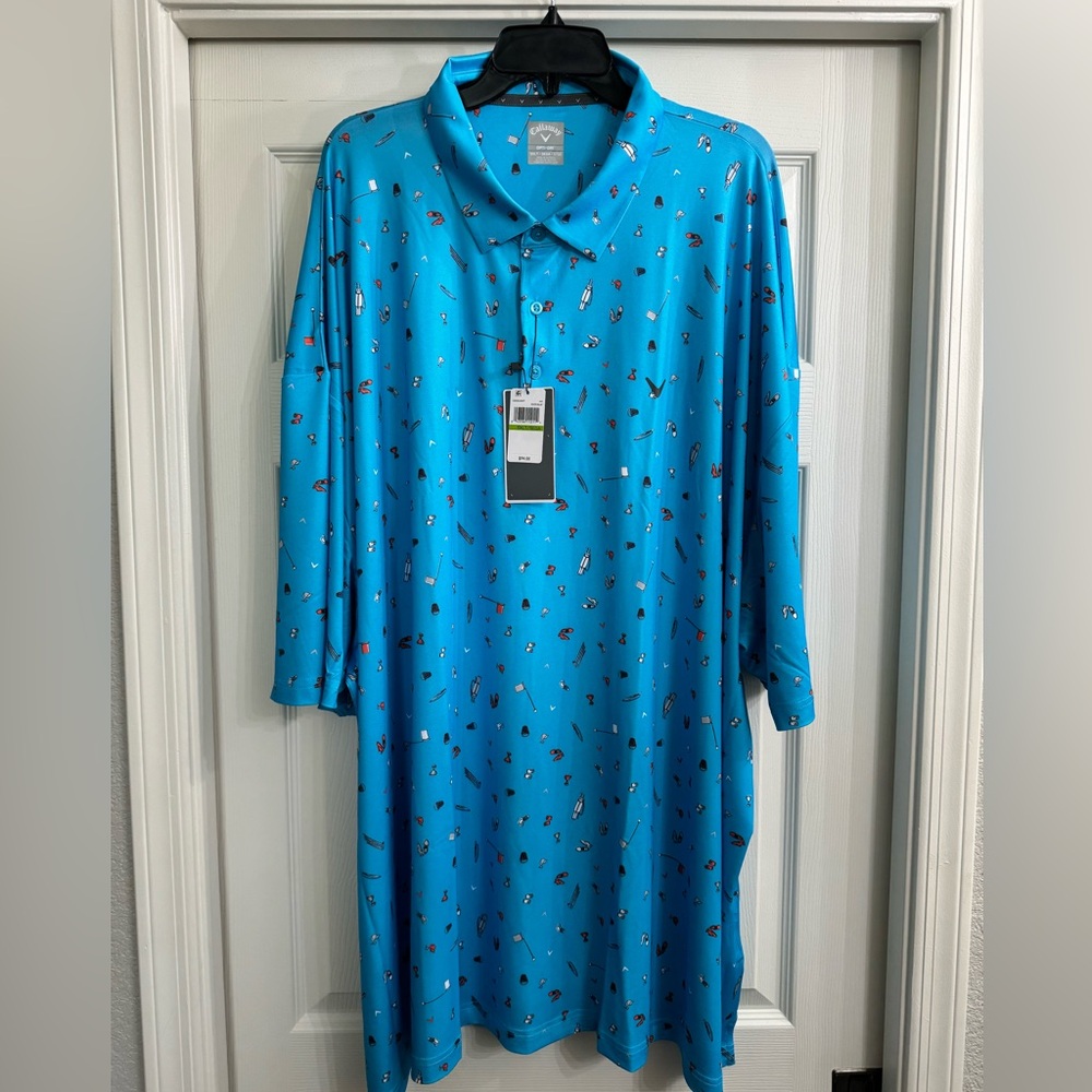 NWT Callaway Polo Shirt Opti-Dri Golf Shirt 5XLT